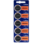 Murata Murata Manufacturing Co Nuppbatt - Murata CR2032 5 tk 3 V Liitium 220 mAh 20 mm x 3,2 mm