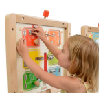Wooden Wooden Wall Board Learn to Open Locks - 6 Masterkidz Safes
