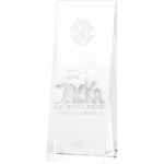 Tryumf Glass trophy with 3D engraving in case