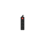 Lanberg PS1-03E-0300-BK pikendusjuhe 3 m 3 vahelduvvoolu kontakt Hoonesisene/hoonev&auml;line Must
