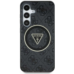 Case Case Guess 4G Glitter Triangle Buttons MagSafe for Samsung Galaxy S25 Ultra black