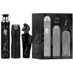 Lattafa Maahir Musta V&auml;ljaanne komplekt: parf&uuml;&uuml;misprei 100ml + deodorantsprei 200ml + &otilde;huv&auml;rskendaja 300ml