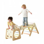CLASSIC CLASSIC WORLD Puitrik Rippimise Komplekt Kolmnurk Montessori 5in1 - Laste Siseruumide M&auml;nguv&auml;ljak ja Treeninguala