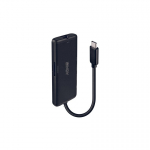 Lindy 43358 s&uuml;learvuti dokk ja pordireplikaator Juhtmega &uuml;hendatud USB 3.2 Gen 1 (3.1 Gen 1) Type-C Must