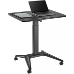 Maclean MC-453 B Mobile Laptop Desk with Pneumatic Height Adjustment, Laptop Table with Wheels, 80 x 52 cm, Max. 8kg, Height Adj