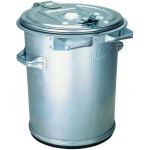 MEVA Metal RETRO bucket container for hot ashes, made of galvanized tin, 70L