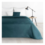 Eurofirany DESIGN 91 BONI / 5 Bedspread with quilt motif printed by hot pressing technique, 220X240 cm, color: dark turquoise Be