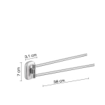 Double Double hanger Gedy Everest EV2313, 38 cm