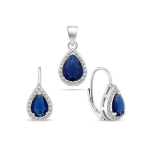 Brilio Brilio Silver Brilio Silver Charming silver jewelry set with zircons SET243WB (earrings, pendant)