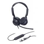 Yealink UH42 Dual UC USB-C/A K&otilde;rvaklapp Juhtmega &uuml;hendatud Peav&otilde;ru K&otilde;ned/muusika USB Type-C / USB Type-A Must