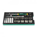 Smūginių Smūginių sukimo galvučių komplekt Sata ST09007G 1/2'' 19 tk.