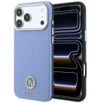 Guess Grained Round Strass Logo MagSafe katech, mis on m&otilde;eldud iPhone 18 Pro Max / 17 Pro Max, sinine