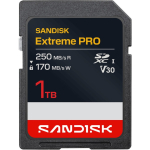 SanDisk 1 TB Extreme PRO UHS-I U3 V30 SD m&auml;lukaart