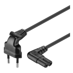 Goobay CEE 7/16 - IEC-60320-C7 Must 5 m CEE7/16 C7 pistikut