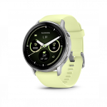 Garmin Venu 4 45mm Silver with Citron Silicone Band