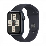 Apple Watch SE (2024) GPS + Cellular 44mm Midnight Aluminum Case with Midnight Sport Band S/M