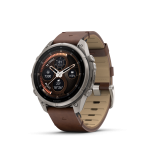 Garmin fenix 9 Pro inReach 47mm Titanium with Walnut Leather Band