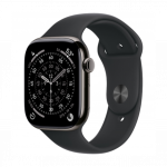 Apple Watch Series 11 GPS + Cellular 46mm Slate Titanium Case with Black Sport Band S/M