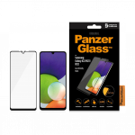 Kaitseklaas Samsung Galaxy A22 4G / Galaxy M22 / Galaxy M32 &uuml;mbrises&otilde;bralik, musta &auml;&auml;rega, PanzerGlass
