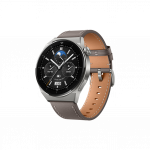 Huawei Watch GT 3 Pro 46mm Titanium with Gray Leather Strap