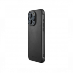 Kaitse&uuml;mbris Shield Case, Apple iPhone 15 Pro Max, must, MagSafe, naturaalsest nahast tagak&uuml;ljega, Mujjo