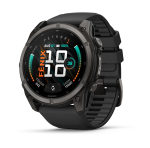 Garmin fenix 9 51mm Carbon Grey DLC Titanium with Black Silicone Band