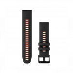 Garmin epix Pro Gen2 22mm QuickFit Black Flamed Red Silicone Band