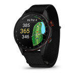 Garmin Approach S72 47mm Carbon Gray Red DLC Titanium Bezel with Black ComfortFit Fabric Band