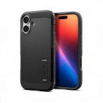 Kaitse&uuml;mbris Tough Armor T (MagFit), Apple iPhone 17, must, tugijalaga, MagSafe &uuml;hilduv, kaamera nupuga, Spigen