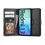 Kaitse&uuml;mbris kaanega Wallet, Xiaomi Redmi 13, must, Tech-Protect