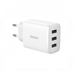 Baseus Compact charger 3x USB 17W white