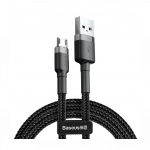 Baseus 1m nailonist laadimiskaabel must, USB - micro-USB, CAMKLF-BG1
