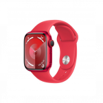 Apple Watch Series 9 GPS + Cellular 41mm Red Aluminum Case with Red Sport Band S/M