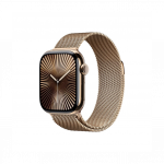 Apple Watch Series 10 GPS + Cellular 42mm Gold Titanium Case with Gold Milanese Loop