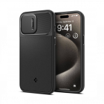 Kaitse&uuml;mbris Optik Armor MagFit, Apple iPhone 15 Pro, must, MagSafe, Spigen