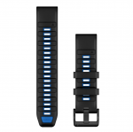 Garmin QuickFit 22 Watch Bands Black Pilot Blue Silicone