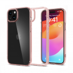 Kaitse&uuml;mbris Ultra Hybrid, Apple iPhone 15, l&auml;bipaistev roosa &auml;&auml;rega, Spigen