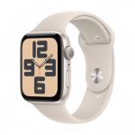 Apple Watch SE (2024) GPS + Cellular 44mm Starlight Aluminum Case with Starlight Sport Band S/M