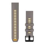 Garmin QuickFit 22mm Silver Gray Yellow Flare Silicone