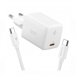 Toalaadija Essential 45W USB-C (adapter + USB-C kaabel 1.2m), valge, EE451EU, Spigen