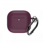 Kaitse&uuml;mbris silikoonist, Apple AirPods 4, burgundia punane