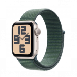 Apple Watch SE (2024) GPS 40mm Starlight Aluminum Case with Lake Green Sport Loop