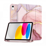 Kaitsekaaned SmartCase Pen, Apple iPad 11" (2025) / iPad 10.9" (2022), marmor, nutipliiatsi pesaga, Tech-Protect