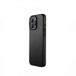 Kaitse&uuml;mbris Apple iPhone 16 Pro Max, must, MagSafe, naturaalsest nahast, Mujjo
