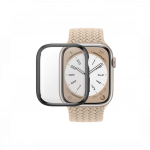 Kaitseklaas &uuml;mbrisega Apple Watch Series 9 (45mm), musta &auml;&auml;rega, eemaldatav, D3O, PanzerGlass