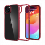 Kaitse&uuml;mbris Ultra Hybrid, Apple iPhone 15, l&auml;bipaistev punase &auml;&auml;rega, Spigen