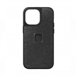 Kaitse&uuml;mbris Everyday Case, Apple iPhone 14 Pro Max, tumehall, MagSafe, riidest tagak&uuml;ljega, Peak Design