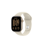 Apple Watch Series 12 GPS 46mm Light Gold Aluminum Case with Sand Sport Band M/L