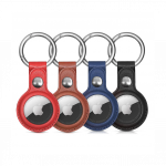 Apple AirTag &uuml;mbriste komplekt 4tk PU nahast, must, punane, pruun, sinine