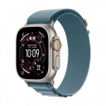 Apple Watch Ultra 3 GPS + Cellular 49mm Natural Titanium Case with Light Blue Alpine Loop- Medium